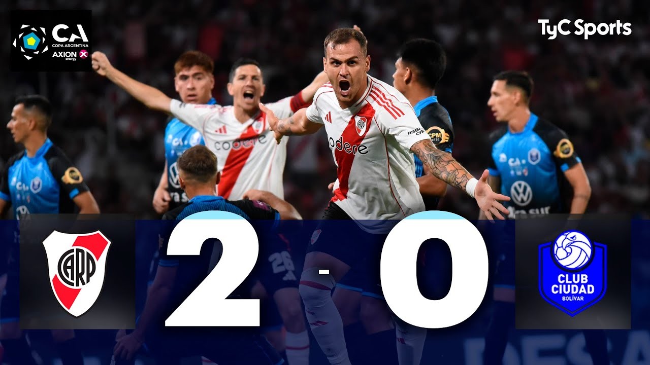 #ไฮไลท์ฟุตบอล [ ริเวอร์เพลท 2 - 0 ชิอูดัต โบลิวาร์ ] อาร์เจนติน่า คัพ 2025/20.3.68